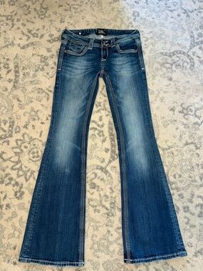 REROCK For Express Women's Dark Blue Flare Jeans - Classic Wide Leg